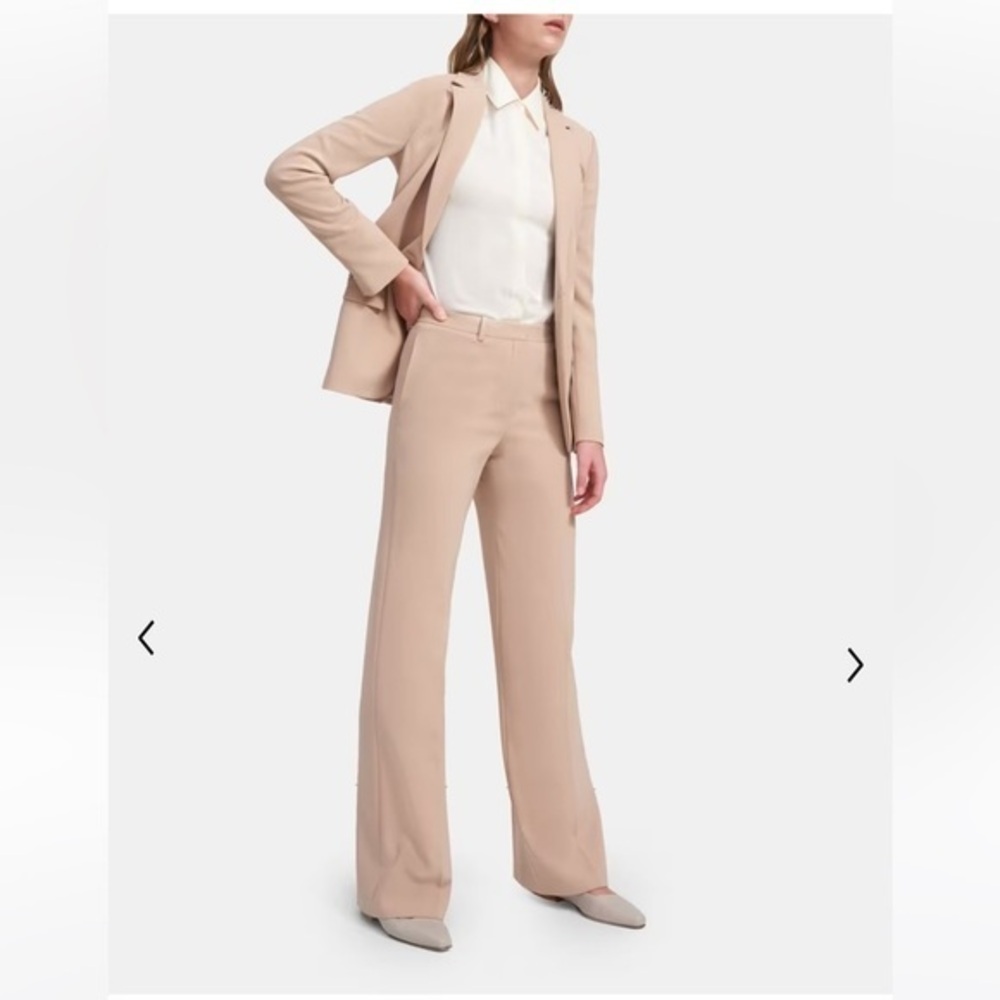 Theory Admiral Crepe Work Beige Taupe Business Work Blazer, NWT,  12